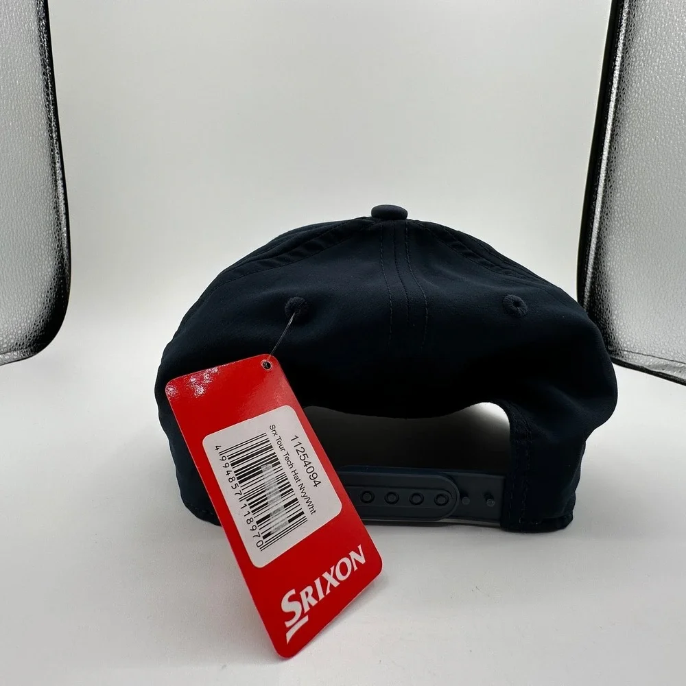 Srixon‎ Golf Tour Tech Hat Adjustable Snapback Navy White Lightweight Cap NEW